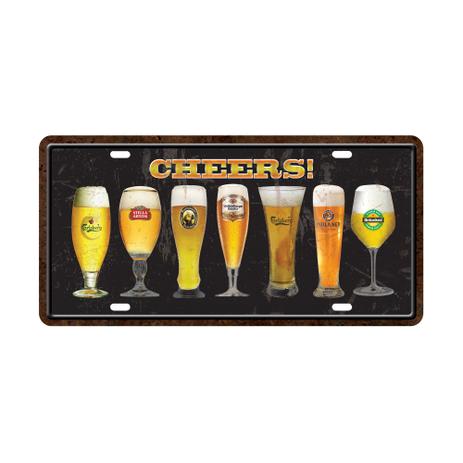 Placa Decorativa Carro - Cheers 7 Tacas - cod. 5269 - Cia. laser Menor preço em Placa Decorativa Carro - Cheers 7 Tacas - cod. 5269 - Cia. laser
