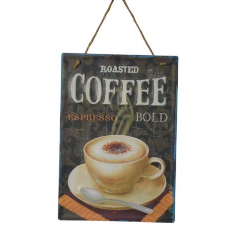 Placa Decorativa Coffee Espresso Em Ferro L28Xp0,05Xa40Cm - 24225 - L hermitage Menor preço em Placa Decorativa Coffee Espresso Em Ferro L28Xp0,05Xa40Cm - 24225 - L hermitage
