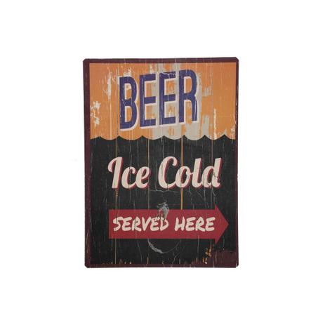 Placa Decorativa Cold Beer Ice 40 X 30 Cm - Império decore Menor preço em Placa Decorativa Cold Beer Ice 40 X 30 Cm - Império decore