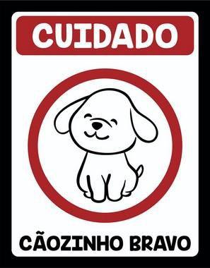 Placa Decorativa CUIDADO, Cãozinho Bravo - Legião nerd Menor preço em Placa Decorativa CUIDADO, Cãozinho Bravo - Legião nerd