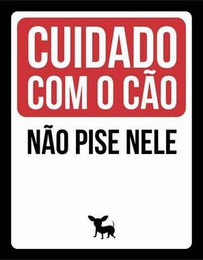 Placa Decorativa CUIDADO COM O CÃO, Não Pise nele - Legião nerd Menor preço em Placa Decorativa CUIDADO COM O CÃO, Não Pise nele - Legião nerd