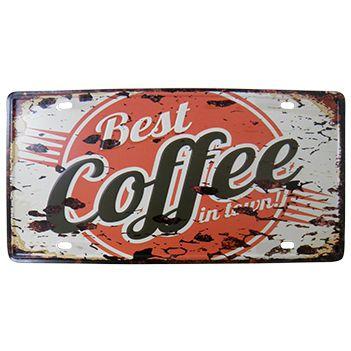 Placa Decorativa de Metal Alto-Relevo Vintage Retro Best Coffee (93172) - Yan Menor preço em Placa Decorativa de Metal Alto-Relevo Vintage Retro Best Coffee (93172) - Yan