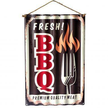 Placa decorativa de metal ondulado bbq 40cm x 30cm x 0,6cm - Btc decor é ruim? Placa decorativa de metal ondulado bbq 40cm x 30cm x 0,6cm - Btc decor é boa?