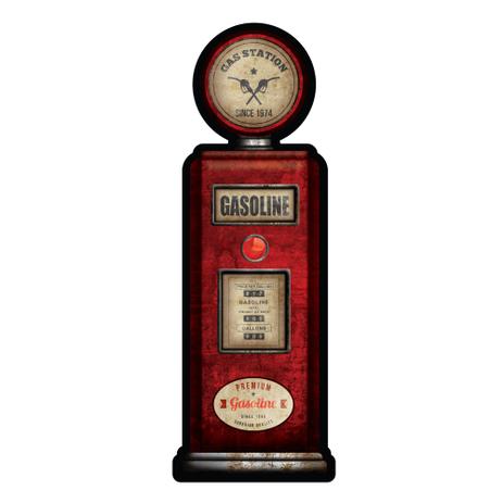 Placa Decorativa Formatos - Bomba de Gasolina Medio - cod. 5274 - Cia. laser Menor preço em Placa Decorativa Formatos - Bomba de Gasolina Medio - cod. 5274 - Cia. laser