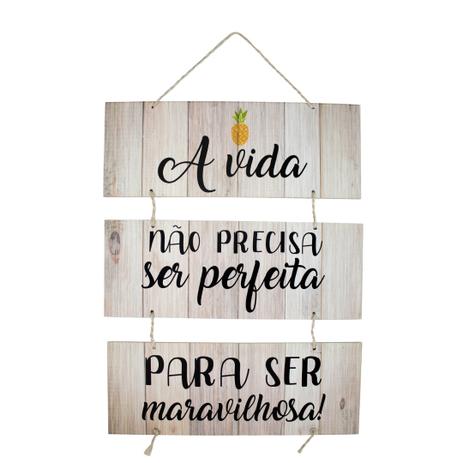 Placa Decorativa Frases de Motivação Nunca Desista 30x40cm