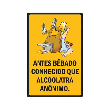 Placa Decorativa - Frases - Bebado Conhecido - cod. 5353 - Cia. Laser Menor preço em Placa Decorativa - Frases - Bebado Conhecido - cod. 5353 - Cia. Laser