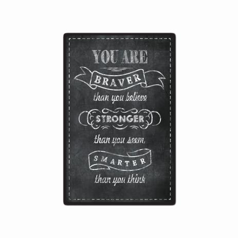 Placa Decorativa - Frases - Braver - cod. 5124 - Cia. laser Menor preço em Placa Decorativa - Frases - Braver - cod. 5124 - Cia. laser