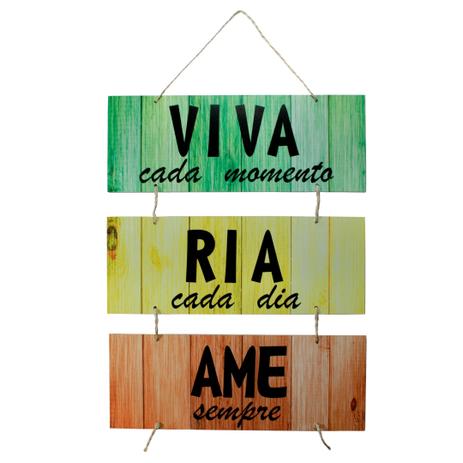 Placa Decorativa Frases de Motivação Nunca Desista 30x40cm