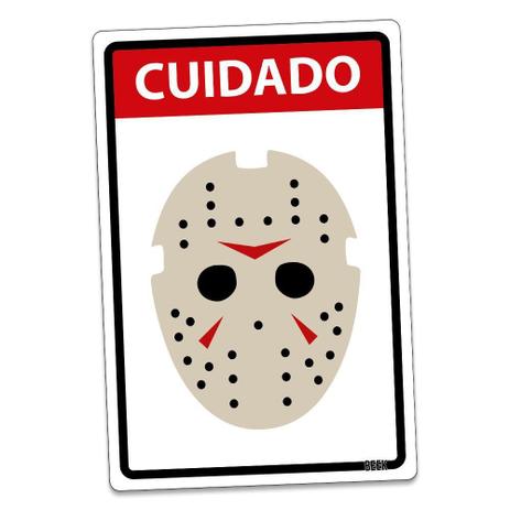 Placa Decorativa HALLOWEEN Cuidado Assassino - Beek Menor preço em Placa Decorativa HALLOWEEN Cuidado Assassino - Beek