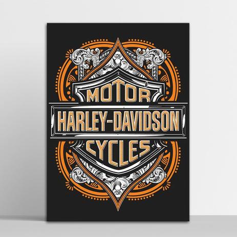 Placa Decorativa Harley Davidson Escudo 3 30X40Cm - Artplex Menor preço em Placa Decorativa Harley Davidson Escudo 3 30X40Cm - Artplex