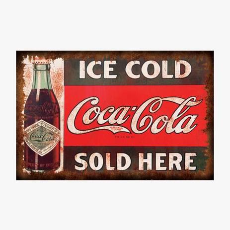 Placa Decorativa - Ice Cold Coke - cod. 5086 - Cia. laser Menor preço em Placa Decorativa - Ice Cold Coke - cod. 5086 - Cia. laser