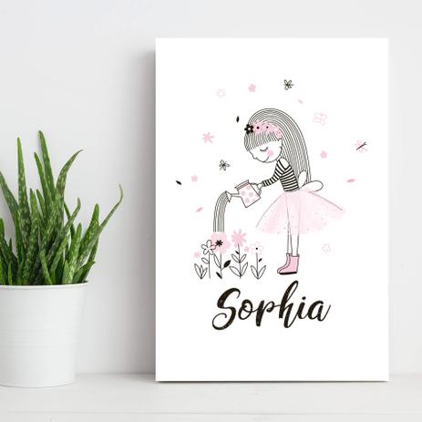 Placa Decorativa Infantil Nome Personalizado Flores 20x30cm - Quartinhos Menor preço em Placa Decorativa Infantil Nome Personalizado Flores 20x30cm - Quartinhos