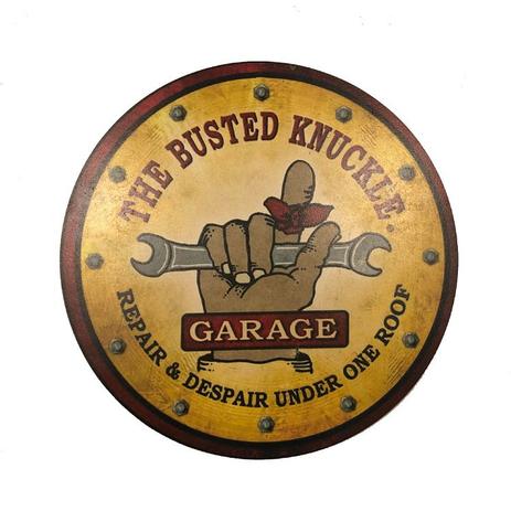 Placa Decorativa MDF 35x35Cm Personalizado The Busted Garage - Maisaz Menor preço em Placa Decorativa MDF 35x35Cm Personalizado The Busted Garage - Maisaz