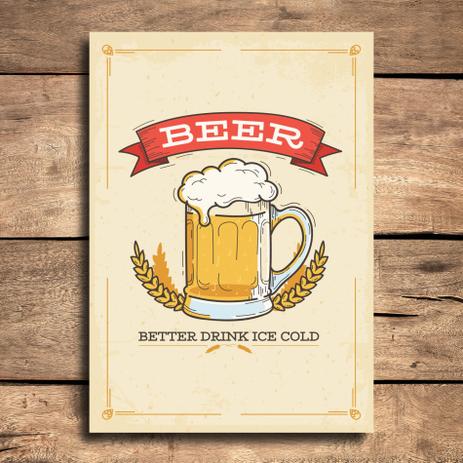 Placa Decorativa MDF Cerveja Drink Cold 30x40 - Quartinhos Menor preço em Placa Decorativa MDF Cerveja Drink Cold 30x40 - Quartinhos