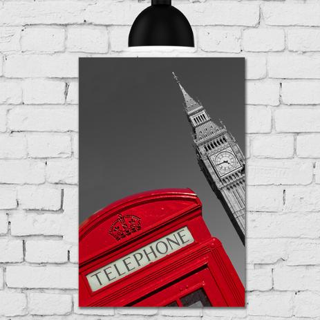 Placa Decorativa MDF Foto Londres Big Ben Telephone - Quartinhos Menor preço em Placa Decorativa MDF Foto Londres Big Ben Telephone - Quartinhos