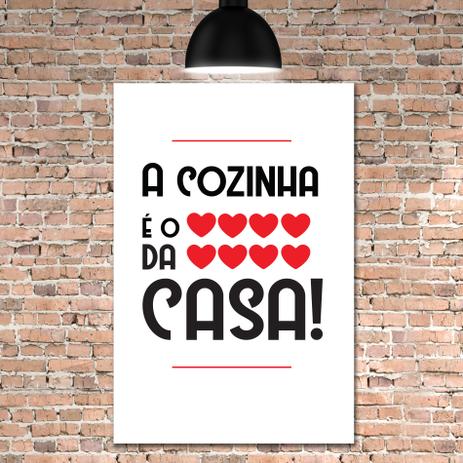 Placa Decorativa MDF Frase Coração da Casa 30x40 - Quartinhos é boa?