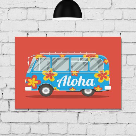 Placa Decorativa MDF Kombi Aloha - Quartinhos Menor preço em Placa Decorativa MDF Kombi Aloha - Quartinhos