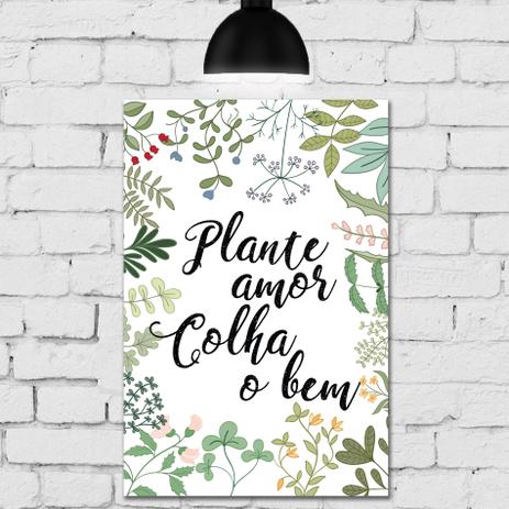 Placa Decorativa MDF Plante Amor - Quartinhos Menor preço em Placa Decorativa MDF Plante Amor - Quartinhos