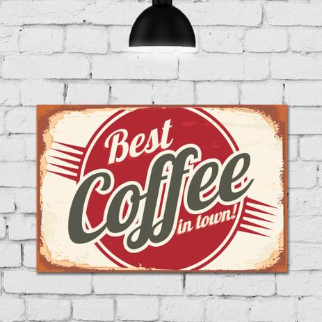 Placa Decorativa MDF Vintage Best Coffee - Quartinhos Menor preço em Placa Decorativa MDF Vintage Best Coffee - Quartinhos