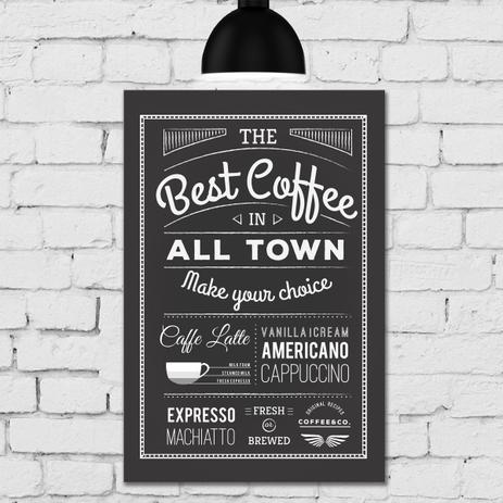Placa Decorativa MDF Vintage Café 30x40 - Quartinhos Menor preço em Placa Decorativa MDF Vintage Café 30x40 - Quartinhos