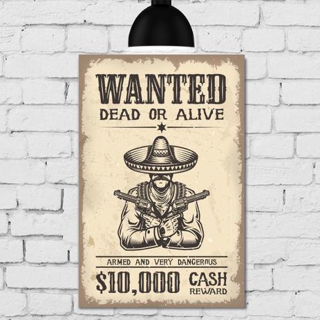 Placa Decorativa MDF Wanted 30x40 - Quartinhos é ruim? Placa Decorativa MDF Wanted 30x40 - Quartinhos é boa?