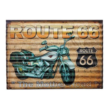 Placa Decorativa Metal Route 66 - 40 x 29 cm - Mart Menor preço em Placa Decorativa Metal Route 66 - 40 x 29 cm - Mart