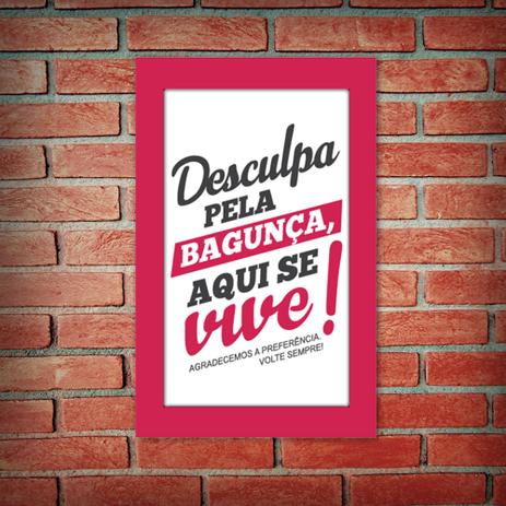 Placa Decorativa Moldura - Frases - Desculpa Pela Bagunca - cod. 5327 - Cia. laser Menor preço em Placa Decorativa Moldura - Frases - Desculpa Pela Bagunca - cod. 5327 - Cia. laser