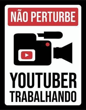 Placa Decorativa NÃO PERTURBE, Youtuber Trabalhando - Legião Nerd Menor preço em Placa Decorativa NÃO PERTURBE, Youtuber Trabalhando - Legião Nerd