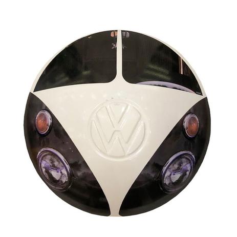 Placa Decorativa Personalizada Calota Kombi Metal Preto30x30 - Maisaz Menor preço em Placa Decorativa Personalizada Calota Kombi Metal Preto30x30 - Maisaz