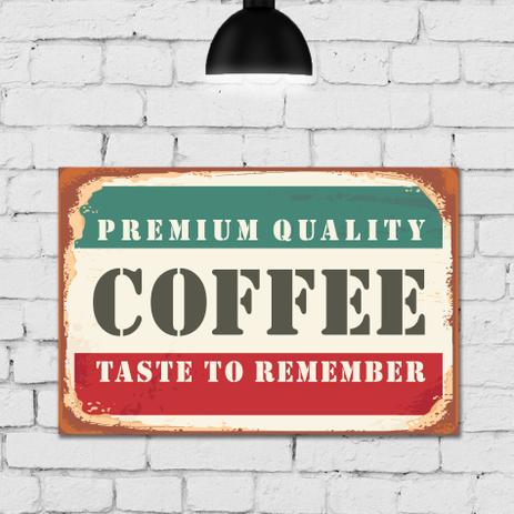 Placa Decorativa Vintage Cozinha Premium Café 30x40cm - Quartinhos Menor preço em Placa Decorativa Vintage Cozinha Premium Café 30x40cm - Quartinhos