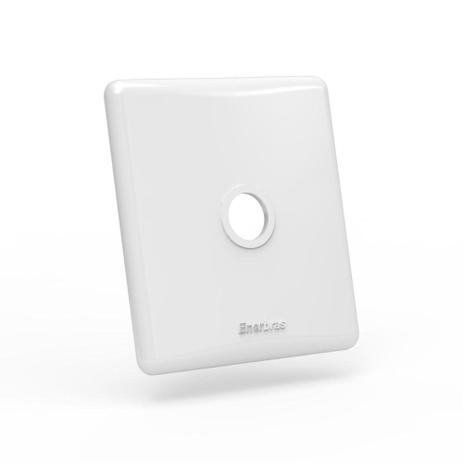 Placa espelho linha-e com furo 1/2” branco - Enerbras Menor preço em Placa espelho linha-e com furo 1/2” branco - Enerbras