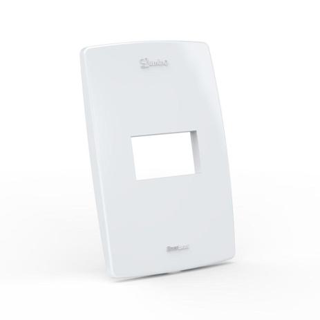 Placa espelho lumino 2x4 para 1 modulo branco - Enerbras Menor preço em Placa espelho lumino 2x4 para 1 modulo branco - Enerbras