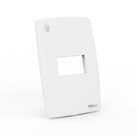 Placa espelho reale 2x4 para 1 modulo branco - Enerbras Menor preço em Placa espelho reale 2x4 para 1 modulo branco - Enerbras