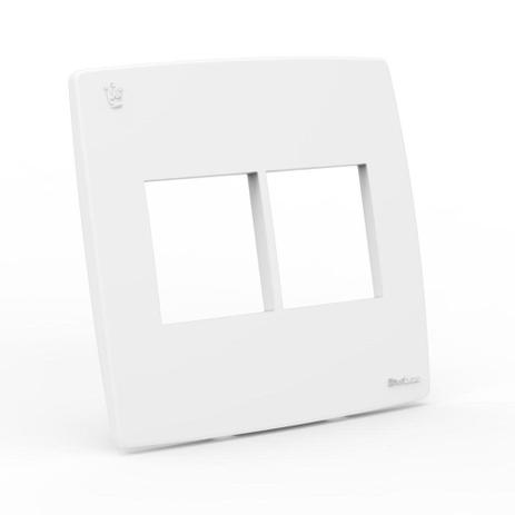 Placa espelho reale 4x4 para 2+2 modulos branco - Enerbras Menor preço em Placa espelho reale 4x4 para 2+2 modulos branco - Enerbras