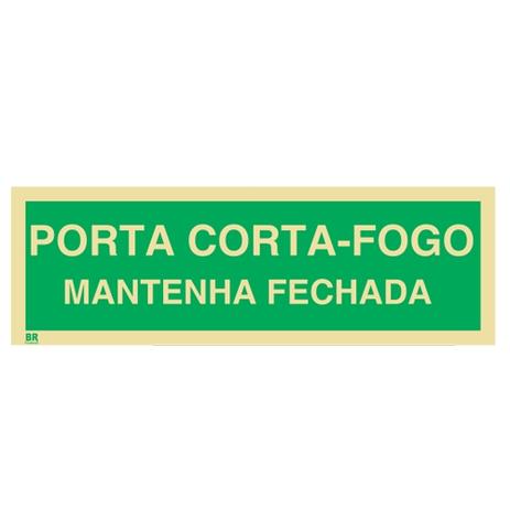 Placa Fotoluminescente 12X24 Porta Corta-Fogo M4 Brcontroll - Br controll Menor preço em Placa Fotoluminescente 12X24 Porta Corta-Fogo M4 Brcontroll - Br controll