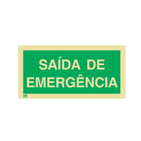 Placa Fotoluminescente 12X24 Saída de Emergência Br Controll Menor preço em Placa Fotoluminescente 12X24 Saída de Emergência Br Controll
