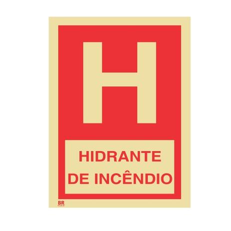 Placa Fotoluminescente 15X20 Hidrante Br Controll Menor preço em Placa Fotoluminescente 15X20 Hidrante Br Controll