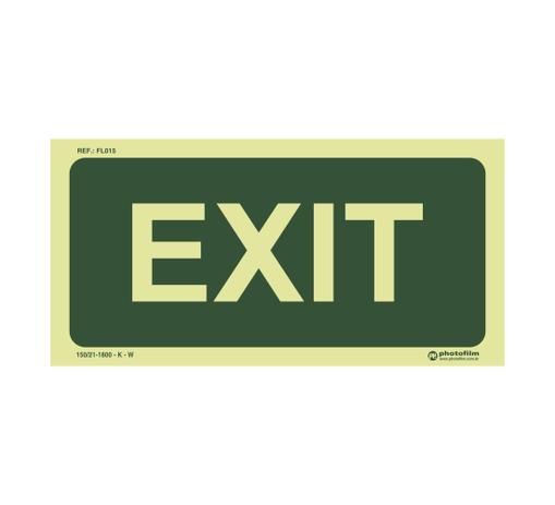 Placa Fotoluminescente 24 x 12 Rota de Fuga Exit - Photofilm Menor preço em Placa Fotoluminescente 24 x 12 Rota de Fuga Exit - Photofilm