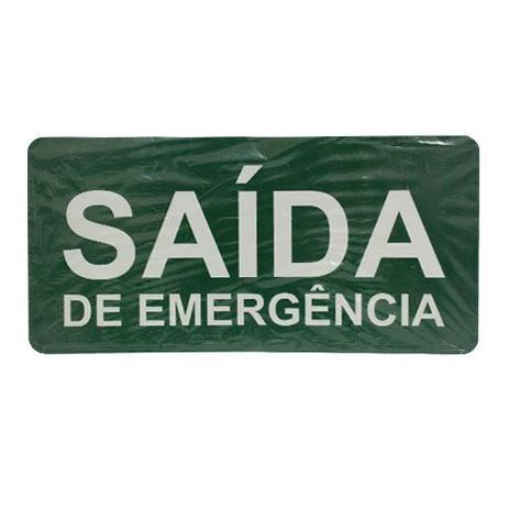 Placa Fotoluminescente 30x15cm Saída de Emergência - Decore Menor preço em Placa Fotoluminescente 30x15cm Saída de Emergência - Decore