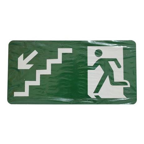 Placa Fotoluminescente 30x15cm Saída de Emergência Desce a Esquerda - Decore Menor preço em Placa Fotoluminescente 30x15cm Saída de Emergência Desce a Esquerda - Decore