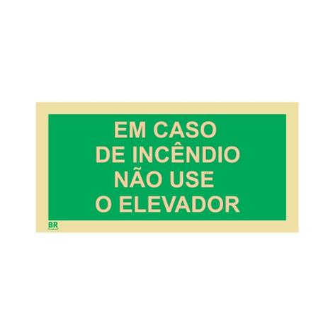 Placa Fotoluminescente em Caso Incêndio 20X40 Br Controll Menor preço em Placa Fotoluminescente em Caso Incêndio 20X40 Br Controll