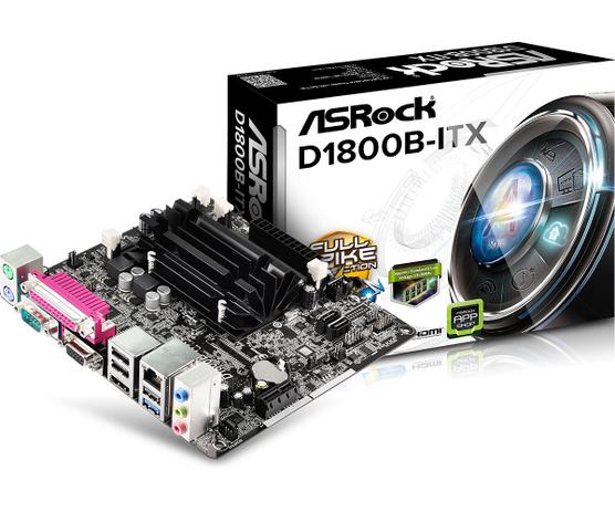 Placa Mãe AsRock D1800B-ITX Intel Dual Core J1800 DDR3 1333Mhz VGA HDMI Serial Paralela - 90-MXGRF0-A0UAYZ Menor preço em Placa Mãe AsRock D1800B-ITX Intel Dual Core J1800 DDR3 1333Mhz VGA HDMI Serial Paralela - 90-MXGRF0-A0UAYZ