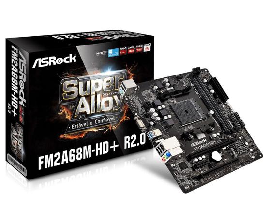 Placa Mãe AsRock FM2A68M-HD+ R2.0 DDR3 HDMI PCI USB 3.1 D-Sub - 90-MXB6W0-A0BAYZ é boa?