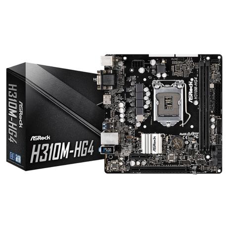 Placa Mãe Asrock H310M-HG4 LGA 1151 Micro Atx Menor preço em Placa Mãe Asrock H310M-HG4 LGA 1151 Micro Atx