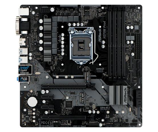 Placa Mãe Asrock H370M Pro4 1151 4x DDR 4 8 Geração Menor preço em Placa Mãe Asrock H370M Pro4 1151 4x DDR 4 8 Geração