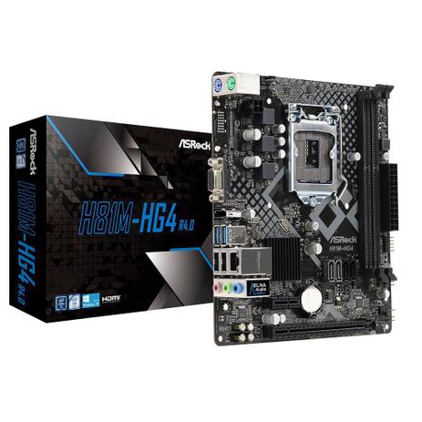 Placa Mãe AsRock H81M HG4 R4 1150 DDR3 1600Mhz USB 3.0 HDMI VGA H81M-HG4R4 Menor preço em Placa Mãe AsRock H81M HG4 R4 1150 DDR3 1600Mhz USB 3.0 HDMI VGA H81M-HG4R4