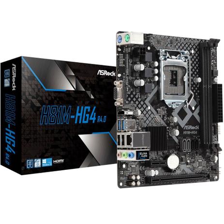Placa Mae Asrock H81M-HG4 R4 LGA1150 DDR3 Micro ATX Menor preço em Placa Mae Asrock H81M-HG4 R4 LGA1150 DDR3 Micro ATX