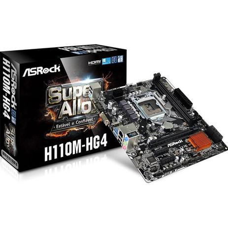 Placa Mãe ASRock (Intel) H110M-HG4 1151/DDR4 MicroATX. Menor preço em Placa Mãe ASRock (Intel) H110M-HG4 1151/DDR4 MicroATX.
