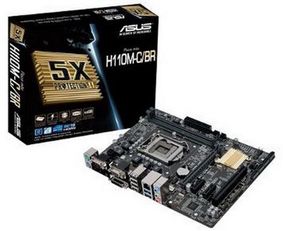 Placa-Mãe Asus (H110M-C/BR90MB0QI0-C1BAY0) Intel 1151 DDR4 Micro ATX Menor preço em Placa-Mãe Asus (H110M-C/BR90MB0QI0-C1BAY0) Intel 1151 DDR4 Micro ATX