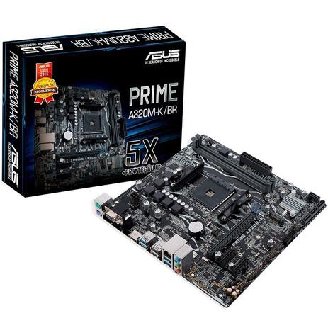 Placa-Mãe ASUS p/AMD AM4 mATX PRIME A320M-K/BR, 2x DDR4, VGA/HDMI, M.2, USB 3.1, AI Suite 3, Ai Charge, ASUS Fan Xpert, Suporta Ryzen 2000 Menor preço em Placa-Mãe ASUS p/AMD AM4 mATX PRIME A320M-K/BR, 2x DDR4, VGA/HDMI, M.2, USB 3.1, AI Suite 3, Ai Charge, ASUS Fan Xpert, Suporta Ryzen 2000